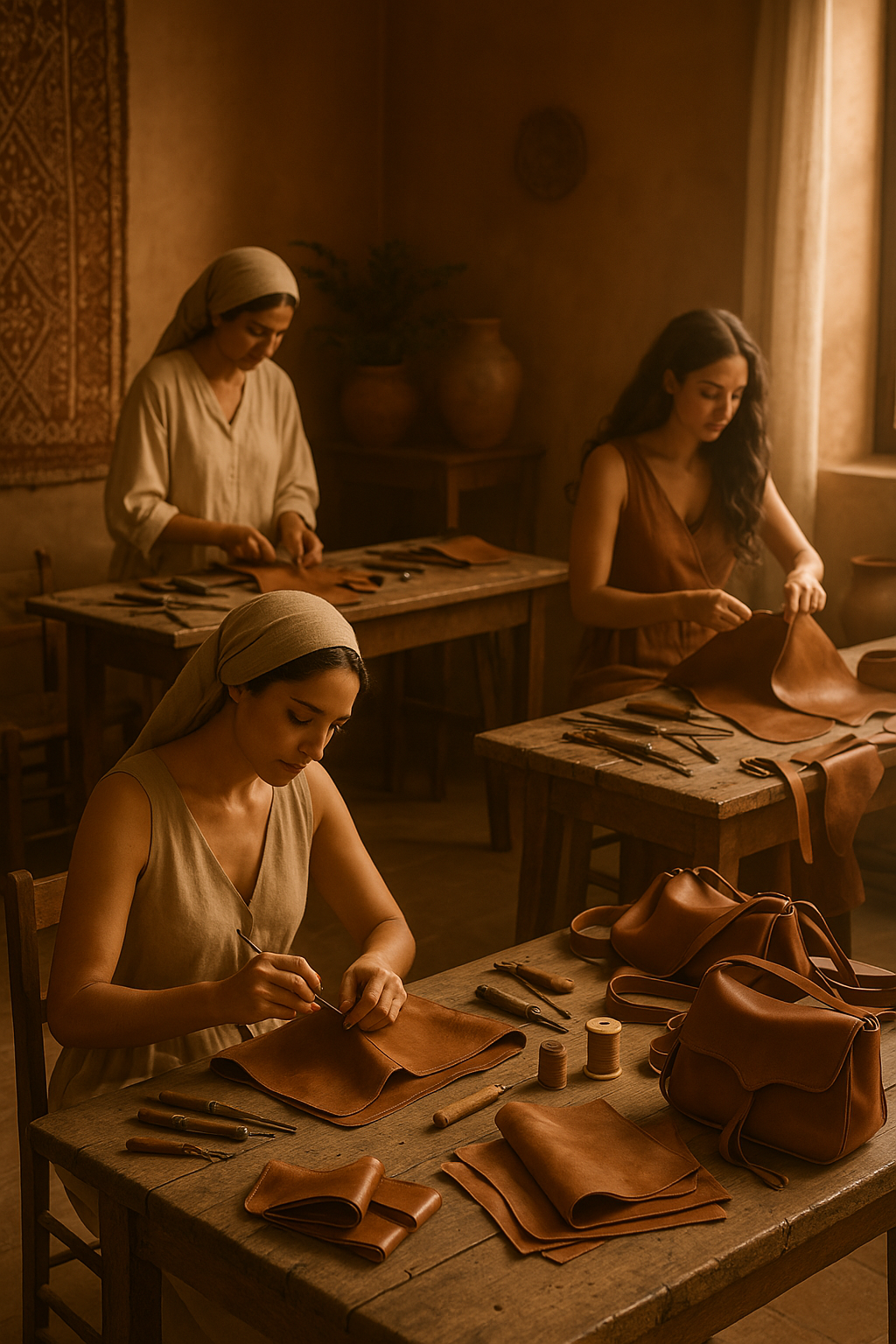 Artisanes au travail dans l'atelier
